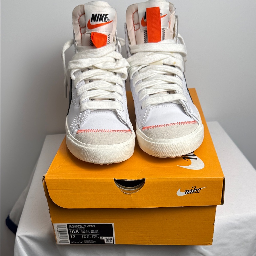 🔥 Nike Blazer Mid ’77 Jumbo White/Black | Size 10.5 Men’s | 100% Authentic
